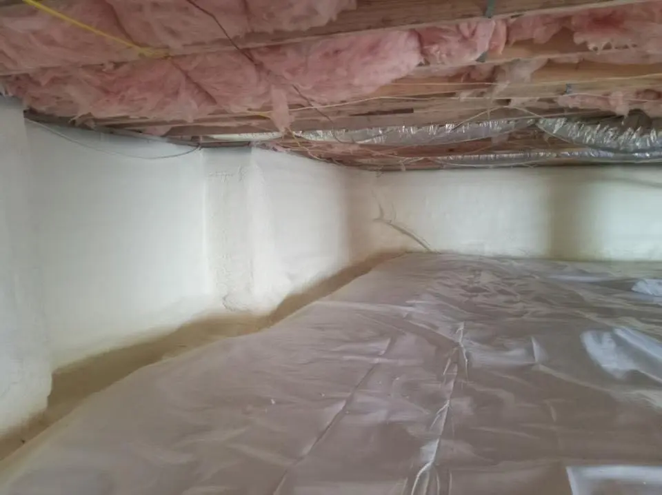 Crawl space encapsulation with closed-cell spray foam for Attic Insulation in Waukesha