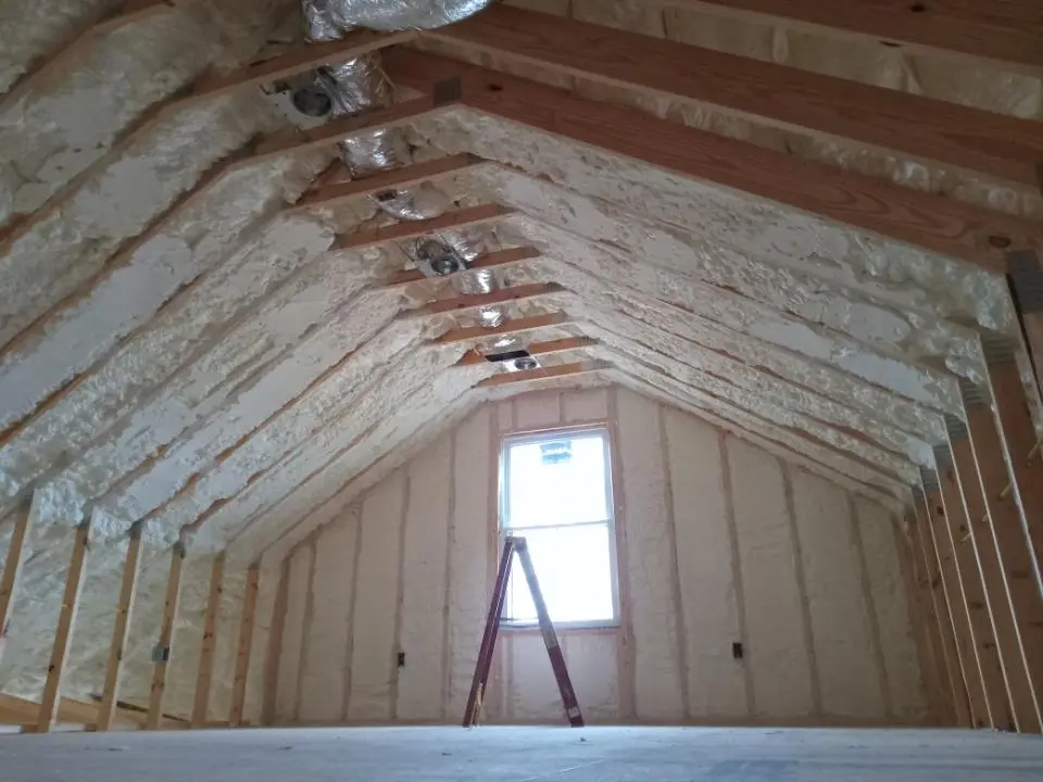 Spray foam roofing application for Crawl Space Insulation project in Waukesha